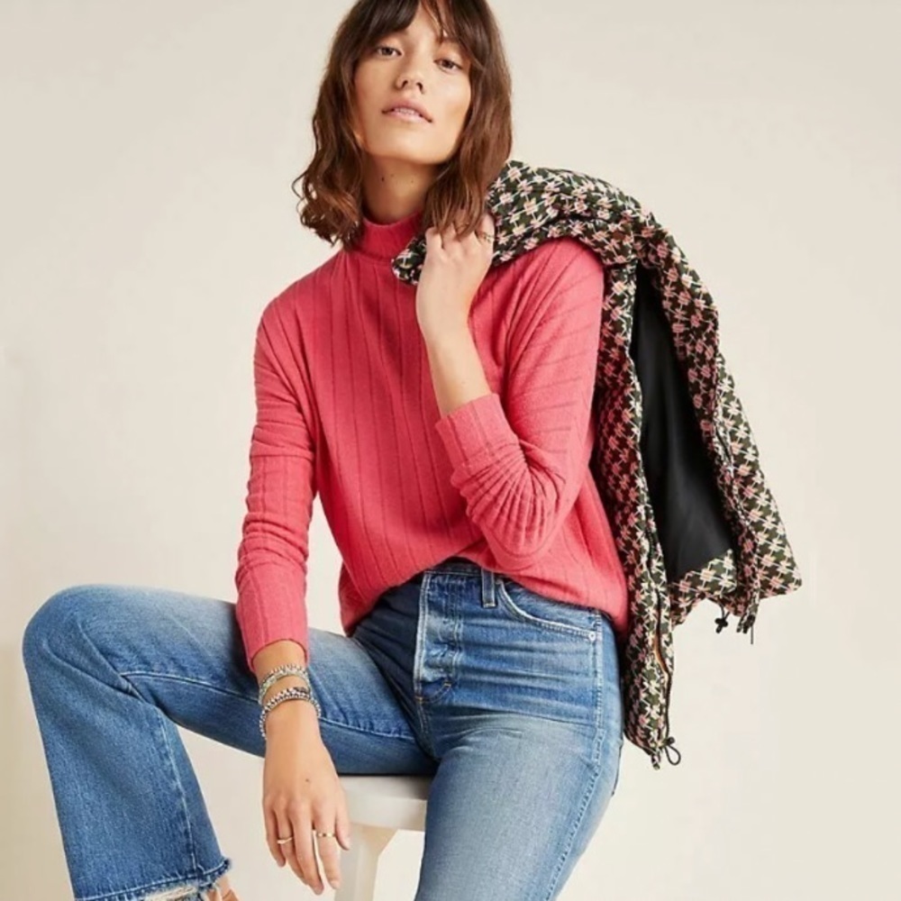 NWT Anthropologie Fiona Hacci Mock Neck Tunic Top
